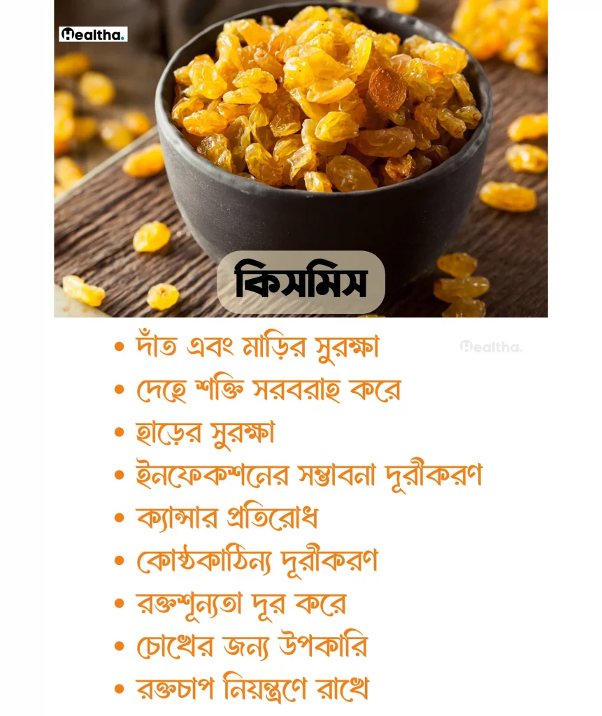 কিসমিসের ১৫ স্বাস্থ্য উপকারিতা