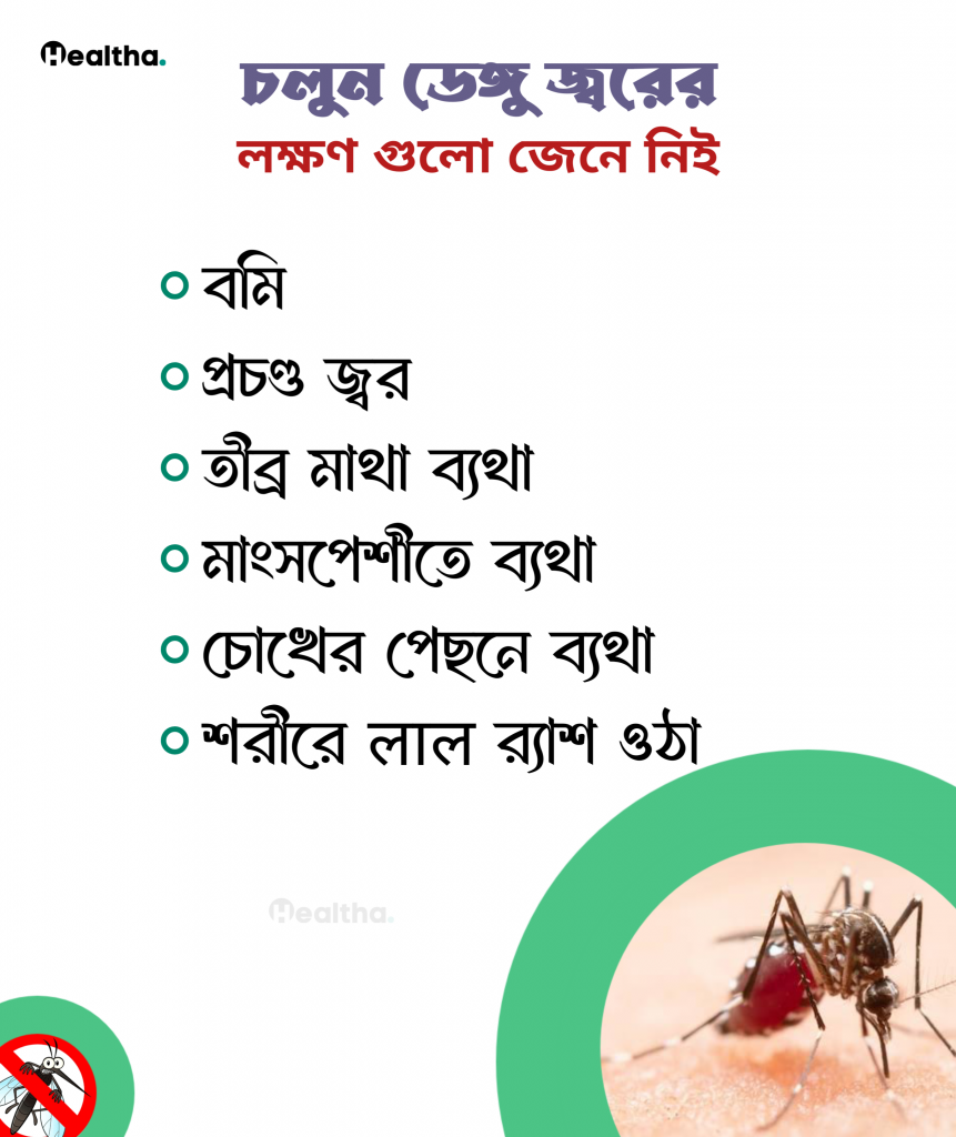 ডেঙ্গু জ্বরের লক্ষণ,প্রতিরোধ ও প্রতিকার